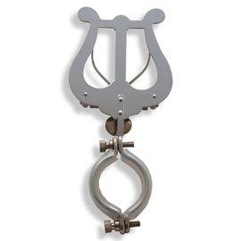 Marschgabel für Klarinette (vernickelt) - Stabiler Notenhalter mit Gummiring - Klarinettenmarschgabel von Soundman®