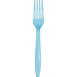 Trendware Pastel Blue Plastic Forks, 72 Count
