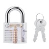 7 Pcs Transparent Padlock Set Pick Cutaway Practice Lock With