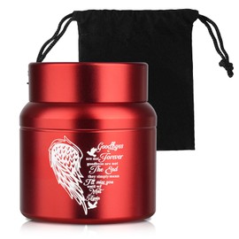 Small Urns for Human Ashes Keepsake, 2.2 Inches High Decorative Mini Cremation Urn for Men & Women, Pets - Red