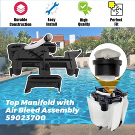 OINMPO 59023700 Top Manifold with Air Bleed Assembly Fits for FNS Plus 24, 36, 48, 60 Pool and Spa D.E. Filter, Replace# V38-140 and 25357-600-000 Pentair Pool Filter