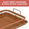 Homiu Copper Crisper Oven Tray - 2in1 Non-Stick Oven Baking