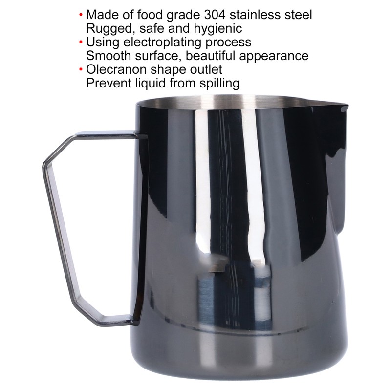 600ml Stainless Steel Coffee Pitcher Coffee Milk Frothing Cup Steaming