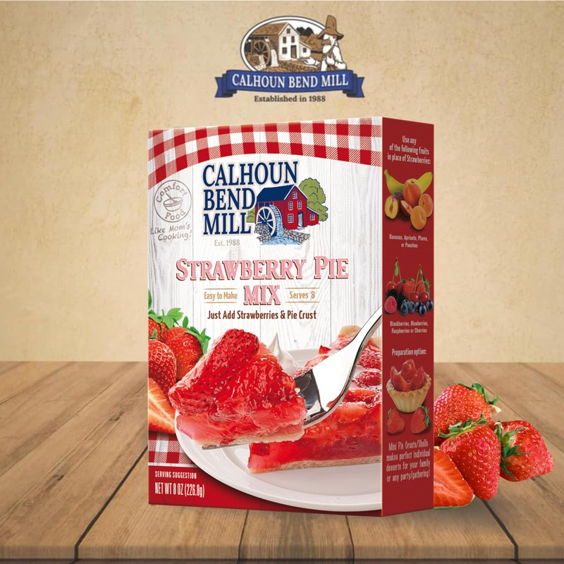 Calhoun Bend Mill Strawberry Pie Mix 8 oz (Pack of