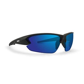 Epoch Eyewear 4 Golf Sunglasses Black Frame with Blue Mirror Lens