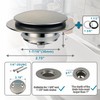 Brushed Bathtub Stopper Tub Drain,Welsan Universal Pop Up Tub Drain