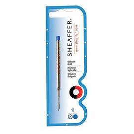 Sheaffer Ballpoint Pen Refill, Black Ink, Medium Point, 6/Refills