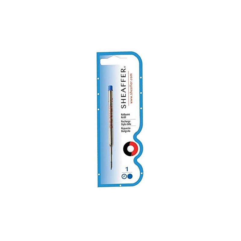 Sheaffer Ballpoint Pen Refill, Black Ink, Medium Point, 6/Refills