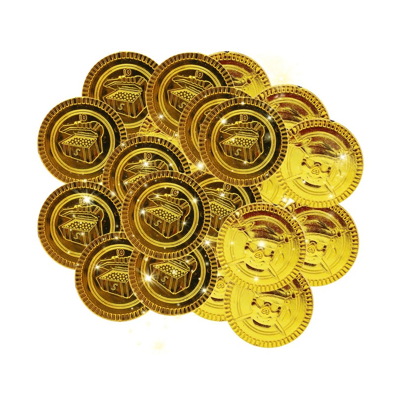 CXNXFD Monete d'oro dei pirati, con tesoro dei pirati, monete
