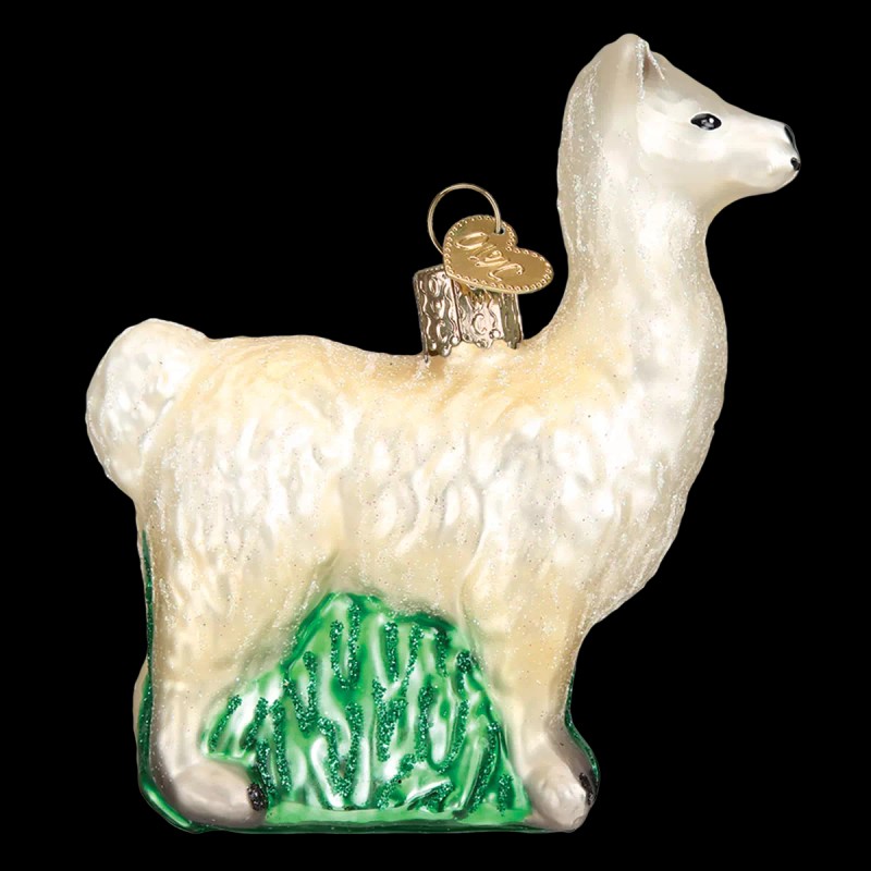 OLD WORLD CHRISTMAS LLAMA GLASS CHRISTMAS ORNAMENT 12284