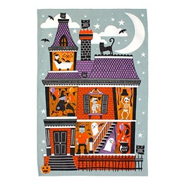 Ulster Weavers 29.1"x18.9" Spooky House Cotton Tea Towel, Multi