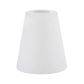 Aspen Creative 23619-3, Opal Frosted Glass Shade White Inside for Pendant, Vanity Light, 5-3/4" Dia x 5-1/8" H, Center Hole: 1-3/4", Set Of 3