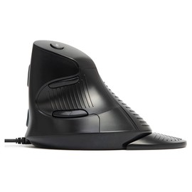 DELUX Wired Ergonomic Vertical Mouse, Vertical Mouse for Medium Hands, Removable Wrist Rest, Silent Click Ergo Mouse, Up to 4200 DPI, 6 Programmable Buttons, Compatible with Laptop/PC (M618XU-Black)