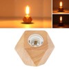 Wooden Diamond Lamp Base E27 Socket Modern Small Wood Table