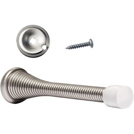 Set of 50 Spring Door Stops with Hardware - Ready to Install - Measures 3" Long - Rubber Bumper - Protects Your Doors and Walls from Damage - Prevents Holes in Drywall (50)