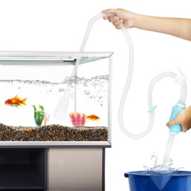 TERA PUMP - 2pk Aquarium Cleaner Fish Tank Gravel Sand Cleaner Change Water Manual Hand Water Pump for Aquariums (10-20 gallon tank), BPA Free, Easy Assembly, Transfer at 1.5 GPM (2 Pumps)