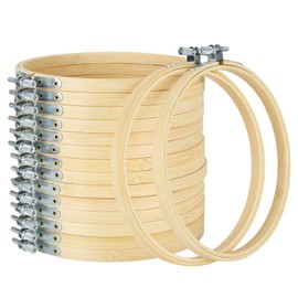 YAYODS 20 Pack 6 Inch Embroidery Hoops, Wood Cross Stitch Hoop Ring , 15CM Adjustable Wood Embroidery Circle Rings for DIY Art, Craft, Handy Sewing, Embroidery Accessories