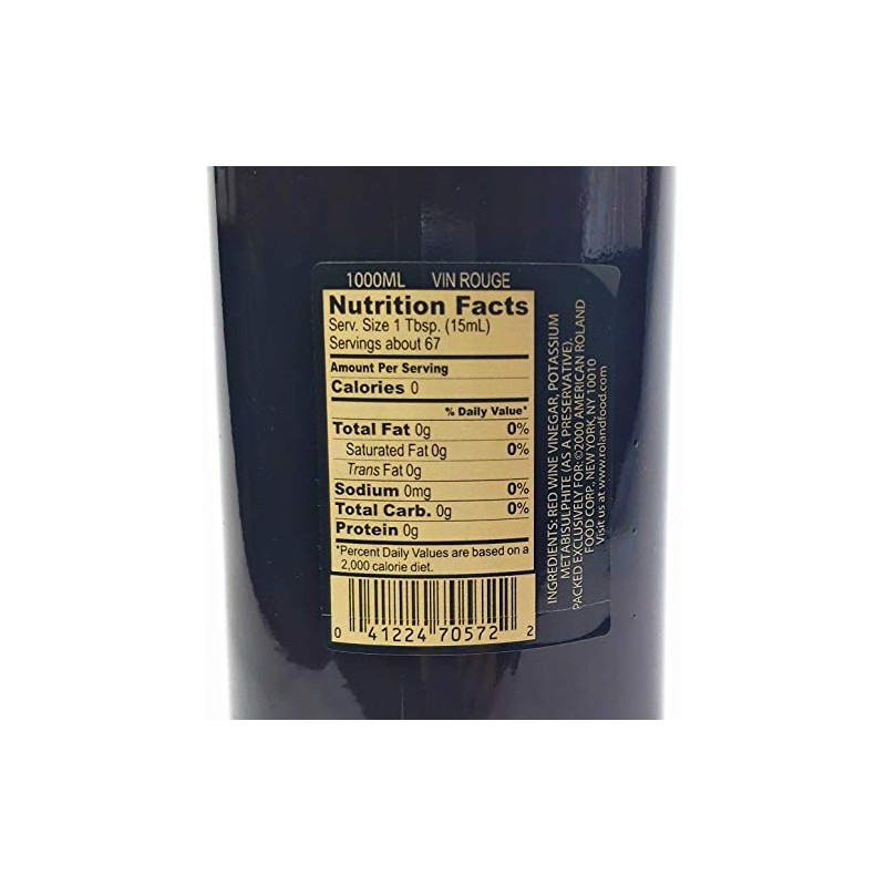 Roland Red Wine Vinegar, 33.8 OZ