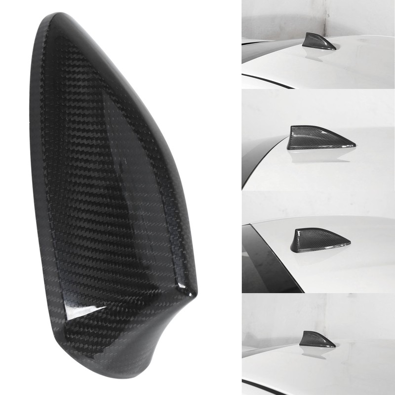 Shark Fin Antenna Cover Black Self Adhesive Carbon Fiber Decoration
