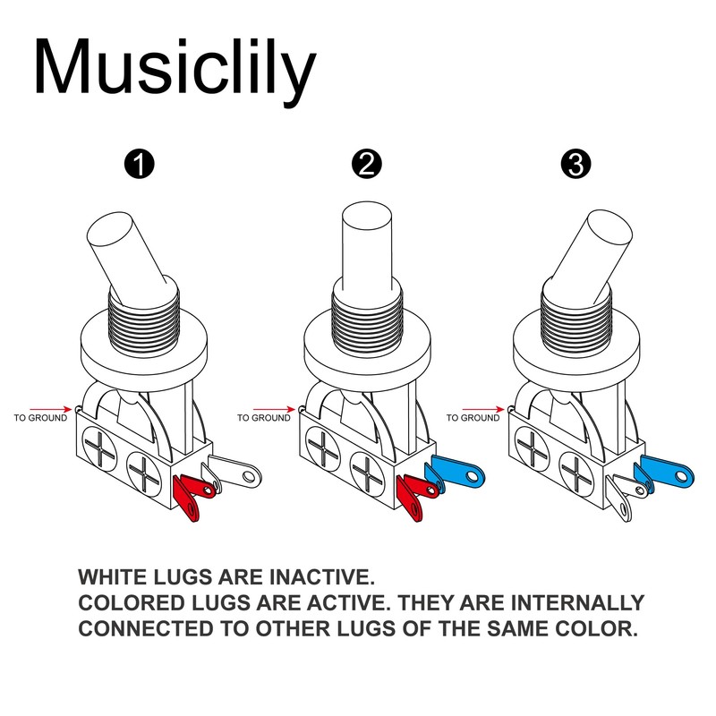 Musiclily Metric Guitar 3-Way Toggle Switch Pickup Switch LP Pickup