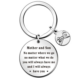 QMVMV Mum Gifts Mum Keyring from Son Christmas Birthday Thanksgiving Mother's Day Gifts for Son
