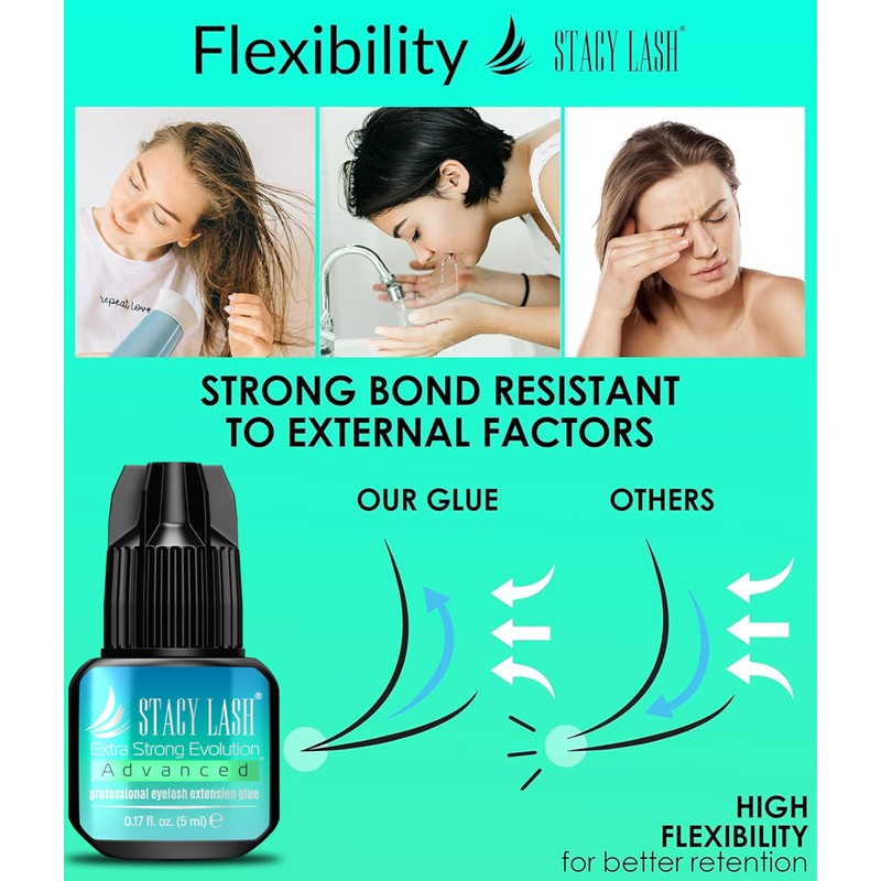 STACY LASH Extra Strong Evolution Advanced Eyelash Extension Glue (0.17fl.oz/5ml)/
