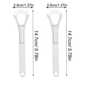 Zungenreiniger, 2 Stück Zungenreiniger Edelstahl, Doppelstufe Zungenschaber aus Edelstahl, Edelstahl Zungenschaber, Reduziert Schlechten Atem Frischen Atem