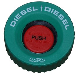 Green RediCAP Diesel fuel filler CAP as in the Formula 1 Screw DTM