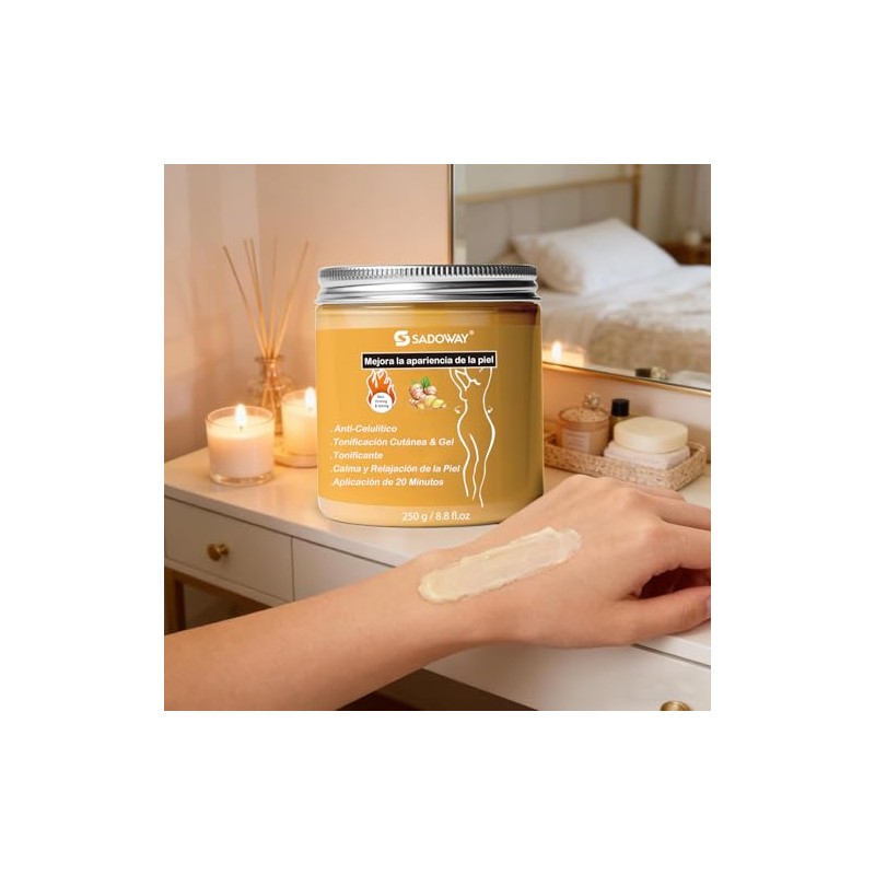 Crema Corporal de Masaje con Efecto Caliente - Gel con