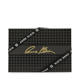 Anne Klein Women's 2 Piece Gift Set with Lock Wristlet and Ak Bag Charm, Black Bi-Fold Wallet, X-Small