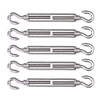 5Pcs Turnbuckle Hook and Hook Wire Rope Tension 304 Stainless