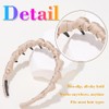 DANKORIER Non Slip Brown Headbands with Comb Pleated Hair Bands