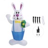 Inflatable Bunny Yard Decoration 6.2ft with LED Lighting Cute Easy