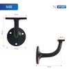 XFORT Smithy's Range Black Antique Handrail Brackets, Traditional Cast Iron