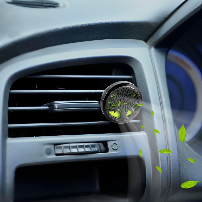 Auto Lufterfrischer，RoadLoo 2 PCS Auto Aromatherapie Ätherisches Öl Diffusor Edelstahl