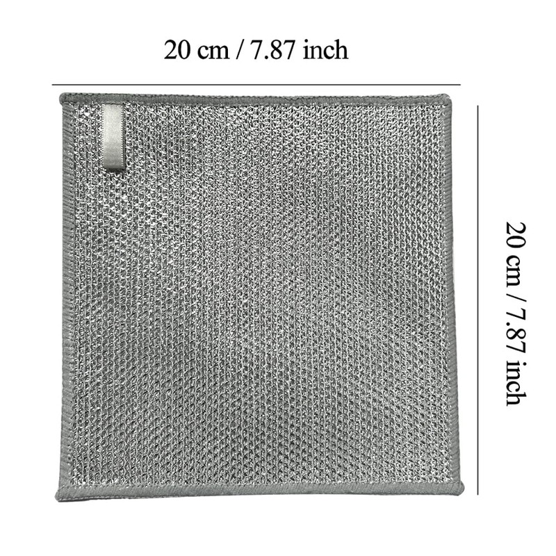 YinQin Three Layer Wire Dishwashing Cloths, 20 x 20 cm