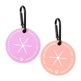 Lotsdonxia 2 Units of Adjustable Dog Poop Bag Holder, Designed as a Waste Bag Carrier for Dog Leashes – A Convenient Accessory for Dog Walking（Pink & Purple）