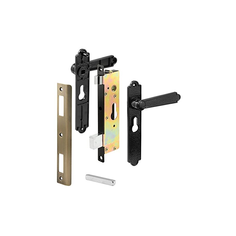 Prime-Line K 5057 Security Door Non-Locking Mortise Handle Set, Steel