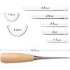 AIEX 18 Pcs Leather Sewing Needles for Leather Repair for