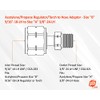 SÜA - Regulator/Torch to Hose Adaptors "B" 9/16"-18 to "A"