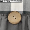 Seasonwood Farmhouse Shower Curtain Grey Shower Curtain with Button Bathroom