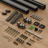 TOPCCJHHD 6.6FT/80'' Box Rail Sliding Barn Door Hardware Kit Ceiling