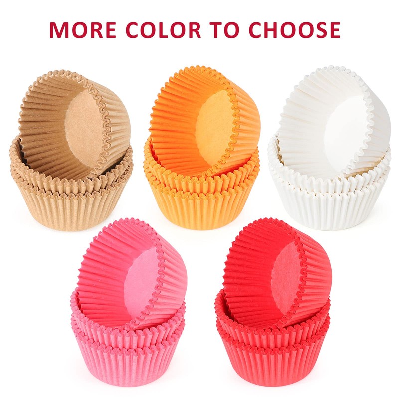 Caperci Standard Orange Cupcake Muffin Liners 500-Count, No Smell, Food