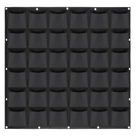 MANCHAP 36 Pockets Vertical Garden Wall Planter, Hanging Wall Planter Pockets, Vertical Hanging Wall Planter for Flower Vegetable Indoor and Outdoor, Black
