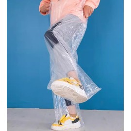 AISHITE 3/10/100 Piece Set, Raincoat, Top and Bottom Set, Disposable Rainwear, Poncho, Rain Gear, Rain Kappa, Bicycle, Outdoor, Work, Lightweight, Transparent, Unisex, Commuting to Work or School,