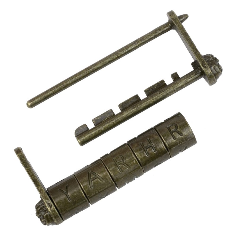 HMF Antique Chinese Combination Padlock | Letters | 8 x