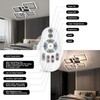 Modern Ceiling Light, 40.2'' LED Dimmable Acrylic Square 6+1 Rings