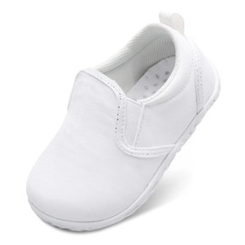 FEETCITY Baby First Walkers Shoes Lightweight Infant Sneakers Boys Girls Anti-Slip Crib Shoes 18-24 Months Infant All White