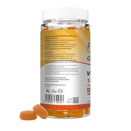 Gummies | High Strength Vitamin D3 1000 IU | 60 Gummies | Supports Bone, Teeth & Immune Health | Natural Orange Flavour | Vegetarian | Halal