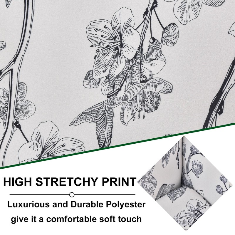 CRFATOP Wingback Chair Covers 2 Pieces Stretch Printed Wing Back